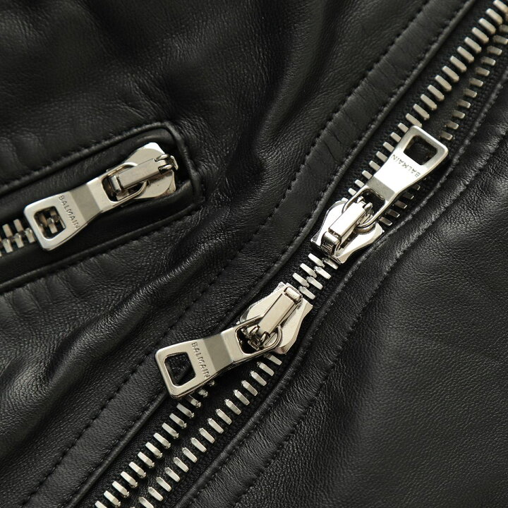 楽天市場】BALMAIN バルマン ダブル ライダースジャケット メンズ 