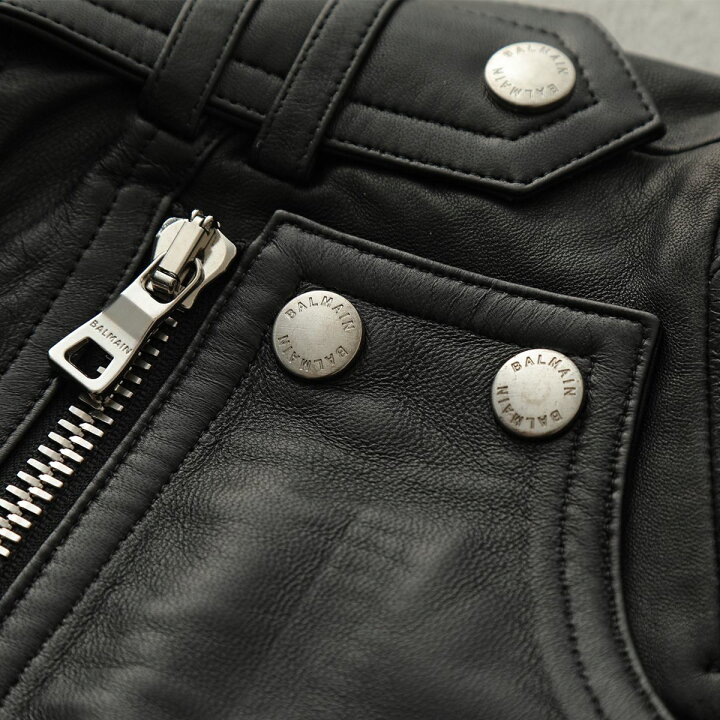 楽天市場】BALMAIN バルマン ダブル ライダースジャケット メンズ 