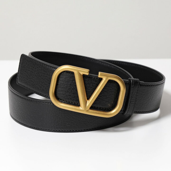 VALENTINO ヴァレンティノ ベルト WY2T0S98 EET メンズ レザー Vロゴバックル 0NO インポートセレクト musee VALENTINO ヴァレンティノ ベルト