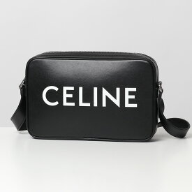 CELINE セリーヌ ショルダーバッグ Horizontal Messenger ホリゾンタル 194503DOT.38SI メンズ CELINEプリント ミディアム メッセンジャーバッグ レザー 鞄 Black