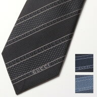 GUCCI グッチ ネクタイ ALISE 499694 4B002 メンズ シルク ジャガード レジメンタル ストライプ カラー3…