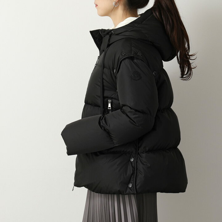 楽天市場 Moncler モンクレール ダウンジャケット Asaret 1a レディース 2way フーテッド ダウンベスト ブルゾン ジレ アイコンパッチ ショート丈 999 インポートセレクト Musee