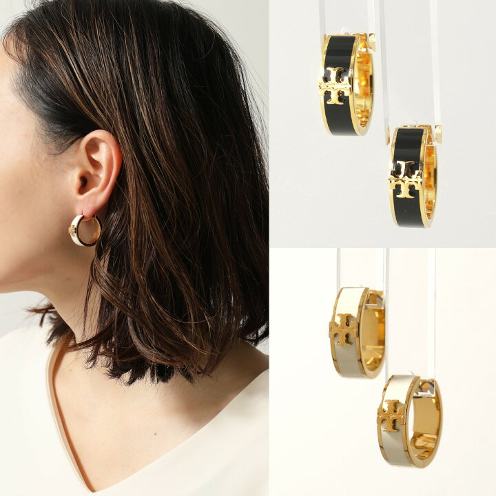 楽天市場】TORY BURCH トリーバーチ フープ ピアス KIRA ENAMEL HUGGIE 