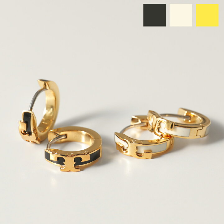 楽天市場】TORY BURCH トリーバーチ フープ ピアス SERIF-T ENAMEL 