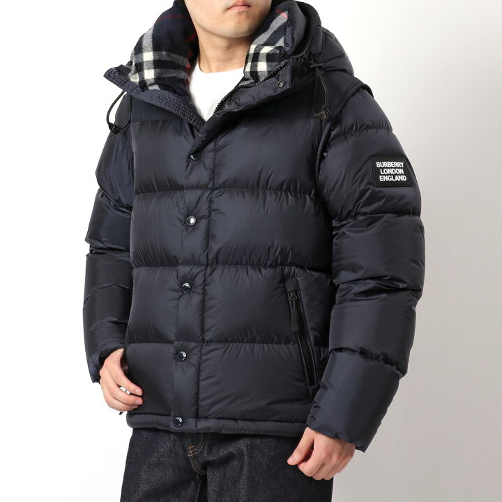 楽天市場 Burberry バーバリー A1222 2way Lockwell ダウンコート ジャケット ベスト ジレ Navy メンズ インポートセレクト Musee