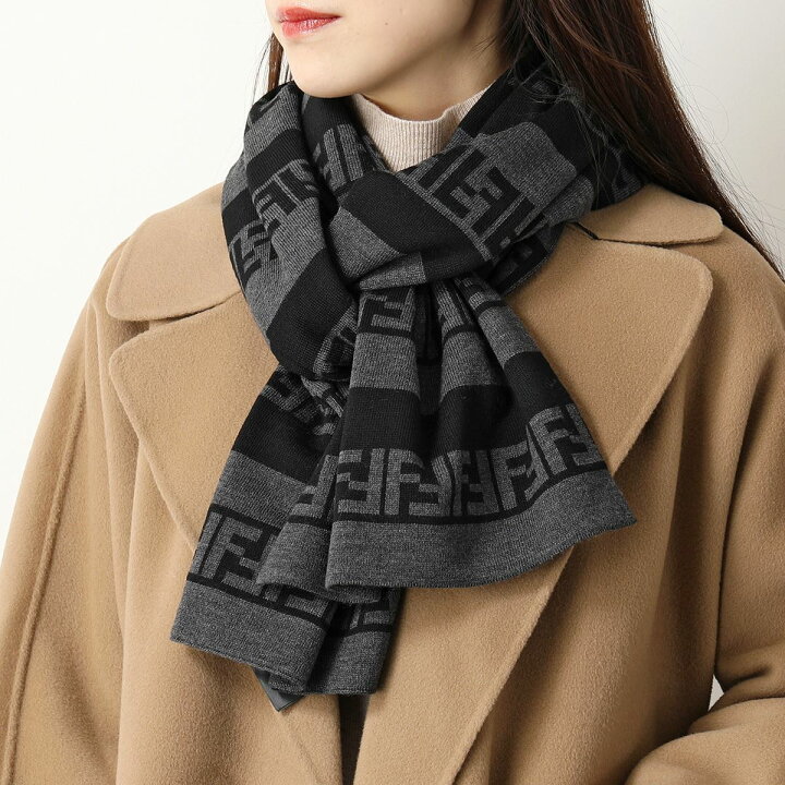 楽天市場】FENDI フェンディ マフラー FXS124 AH84 レディース 180×30  