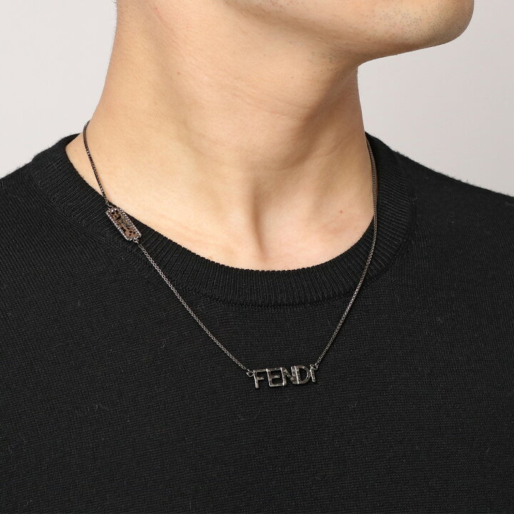 楽天市場】FENDI フェンディ ネックレス ROMA 7AJ532 B08 メンズ ロゴ 