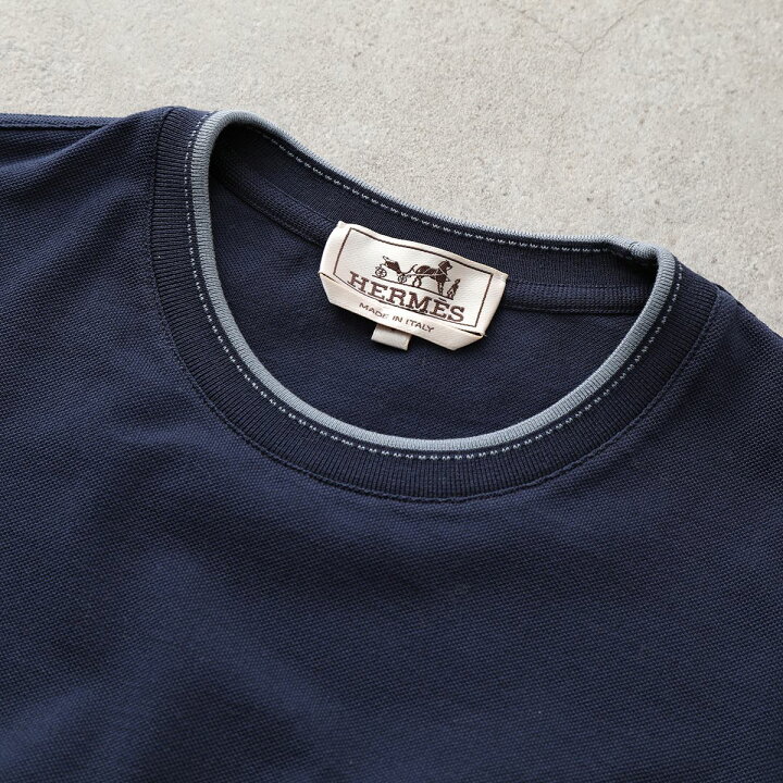 楽天市場】HERMES エルメス Tシャツ 937565HA メンズ コットン 鹿の子 