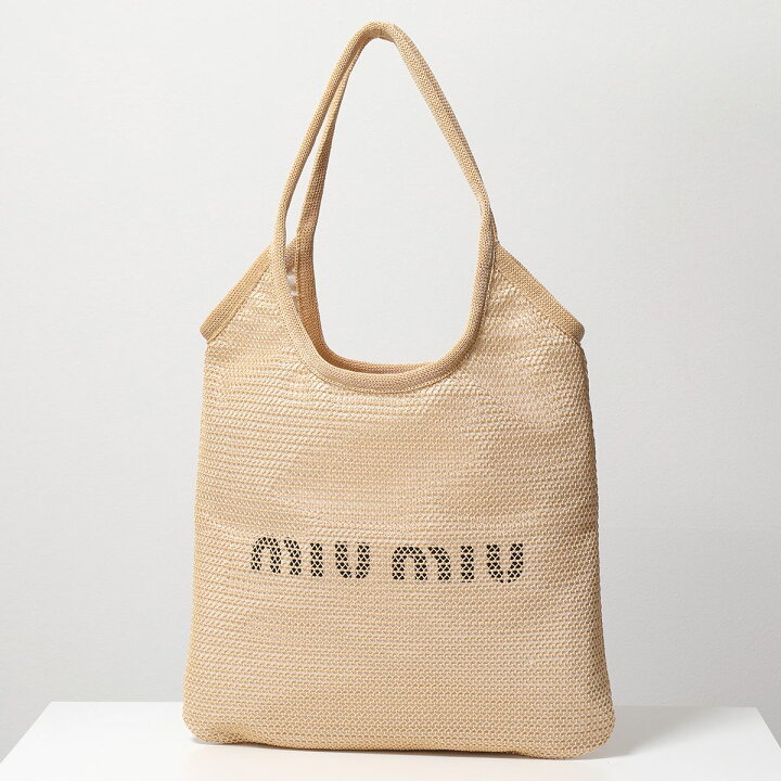 楽天市場 Miumiu ミュウミュウ トートバッグ Rafia Logo ラフィア ロゴ 5bg231 2do5 レディース ラフィアxリネン ポーチ付き 鞄 F0018 Naturale インポートセレクト Musee