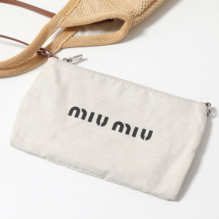 楽天市場】MIUMIU ミュウミュウ トートバッグ RAFIA LOGO ラフィア  