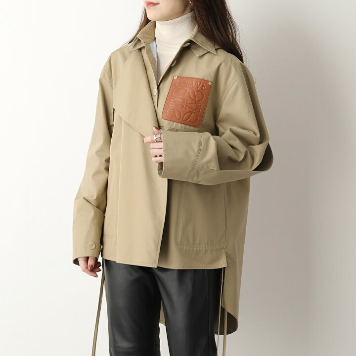 中古】ロエベ LOEWE クロップドワイドパンツ コットンリネン タック  