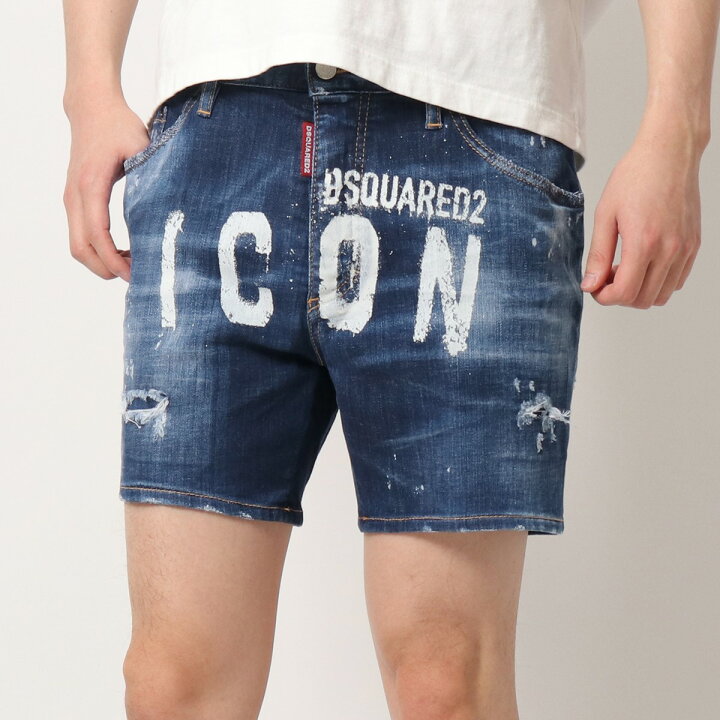 DSQUARED2 ディースクエアード ダメージ ボタンフライ デニム ショート  
