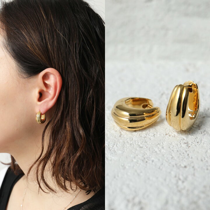 楽天市場】TOMWOOD トムウッド ピアス Ice Hoop Small Line Gold  