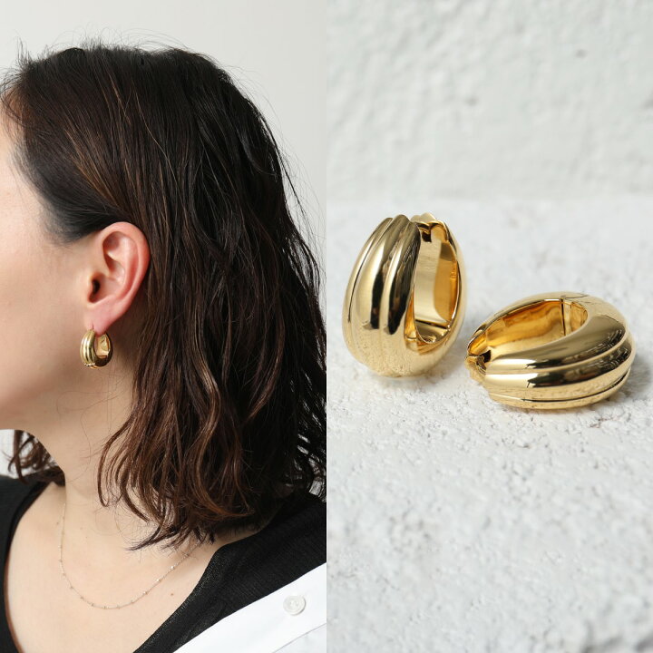 楽天市場】TOMWOOD トムウッド ピアス Ice Hoop Medium Line Gold  
