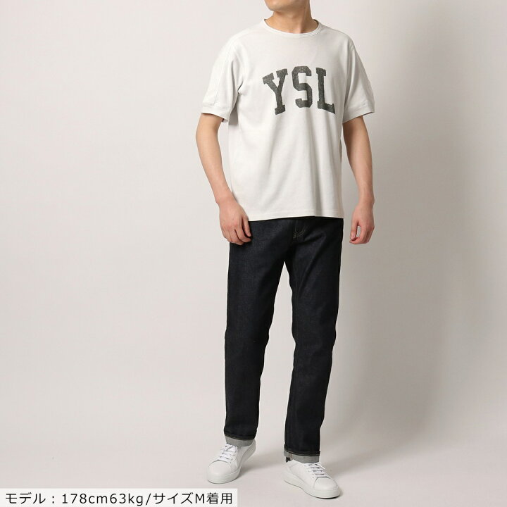 楽天市場 Saint Laurent サンローラン Tシャツ Y36jg メンズ Ysl ヴィンテージロゴ クルーネック 半袖 ロゴt カットソー 袖刺繍 9766 インポートセレクト Musee