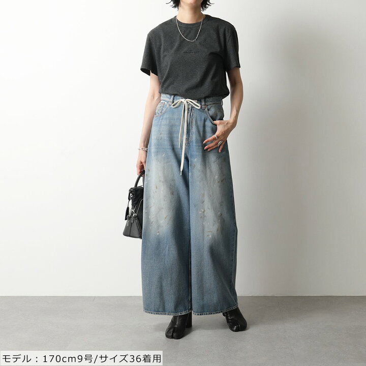 楽天市場】MM6 エムエムシックス メゾンマルジェラ ワイドデニムパンツ  