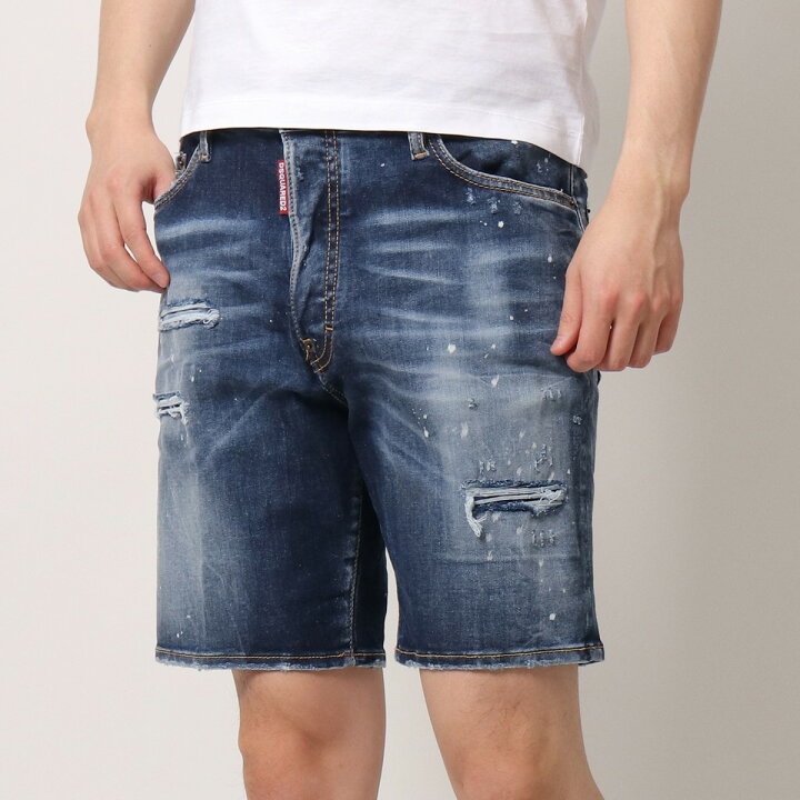 楽天市場】DSQUARED2 ディースクエアード ハーフパンツ Marine Denim 
