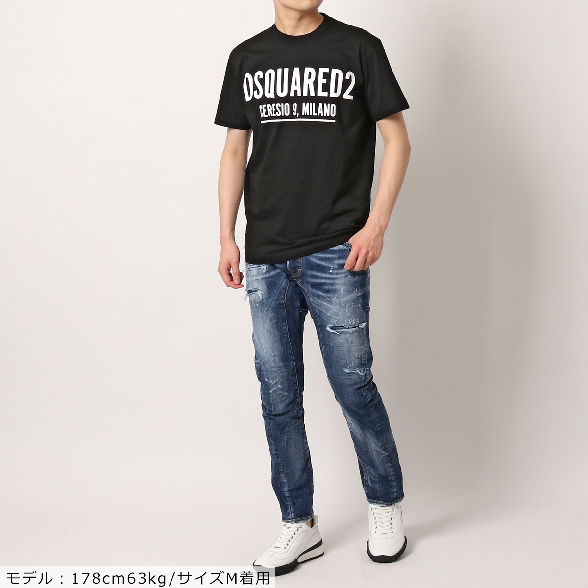 DSQUARED2 ディースクエアード 半袖 Tシャツ Ceresio9 Cool T-Shirt S71GD1058 S23009 メンズ  カットソー クルーネック ロゴT コットン 900 | インポートセレクト musee