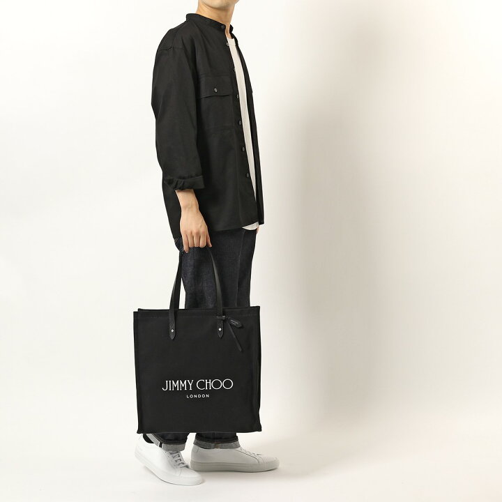 楽天市場 Jimmy Choo ジミーチュウ トートバッグ Logo Tote Ffq メンズ キャンバス ショッピングバッグ 鞄 Black Black インポートセレクト Musee