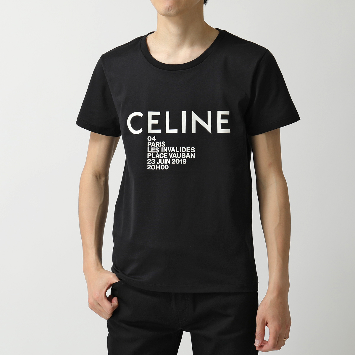 CELINE セリーヌ 2X308799I.38AW ロゴT 半袖 Tシャツ カットソー ブラック メンズ | インポートセレクト musee