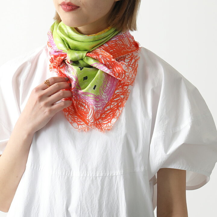 楽天市場】MARNI マルニ スカーフ ACMC0092P2 USC45 レディース シルク  