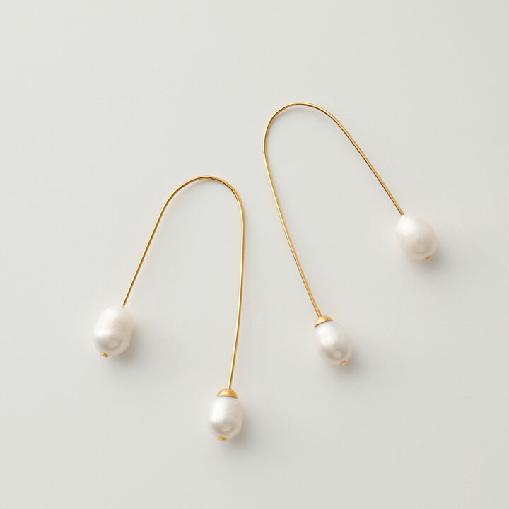 JIL SANDER 淡水パールピアス - ピアス(両耳用)