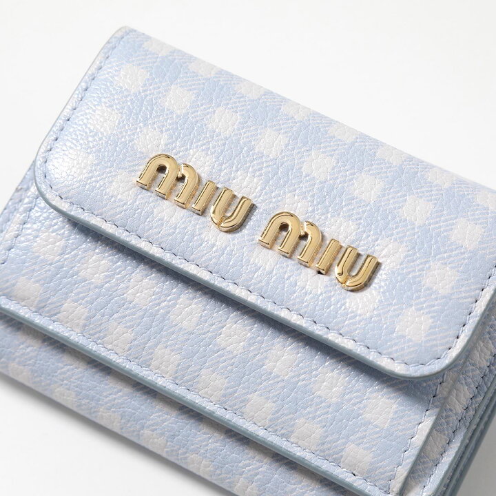 楽天市場】MIUMIU ミュウミュウ 三つ折り財布 MADRAS マドラス 5MH021 