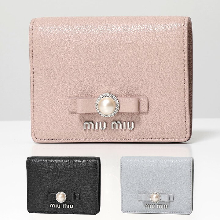 楽天市場】MIUMIU ミュウミュウ 二つ折り財布 MADRAS マドラス 5MV204  