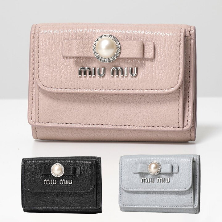 楽天市場】MIUMIU ミュウミュウ 三つ折り財布 MADRAS マドラス 5MH021 
