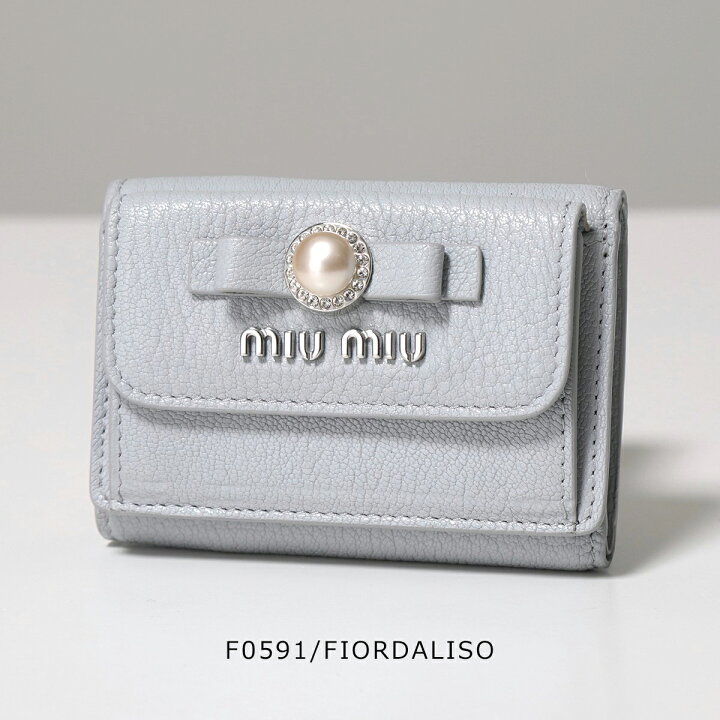 楽天市場】MIUMIU ミュウミュウ 三つ折り財布 MADRAS マドラス 5MH021  