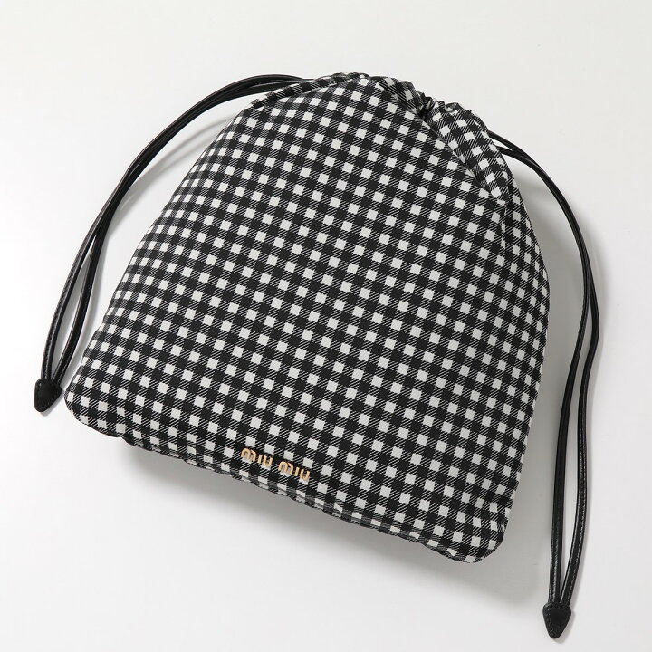 楽天市場】MIUMIU ミュウミュウ 巾着ポーチ 5NG005 2B4L レディース 鞄  