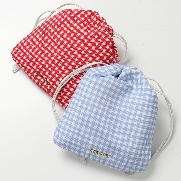 楽天市場】MIUMIU ミュウミュウ 巾着ポーチ 5NG003 2B4L レディース 鞄  