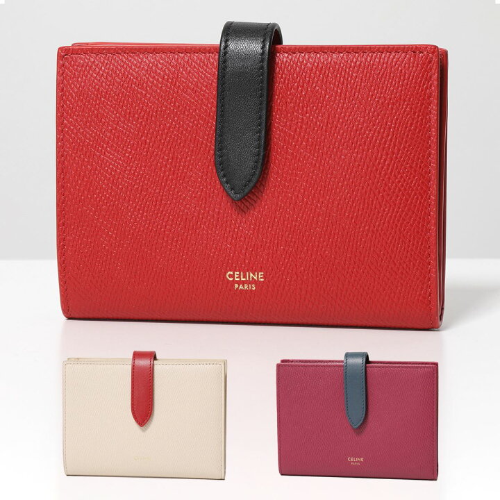 楽天市場】CELINE セリーヌ 二つ折り財布 Midium Strap Wallet  