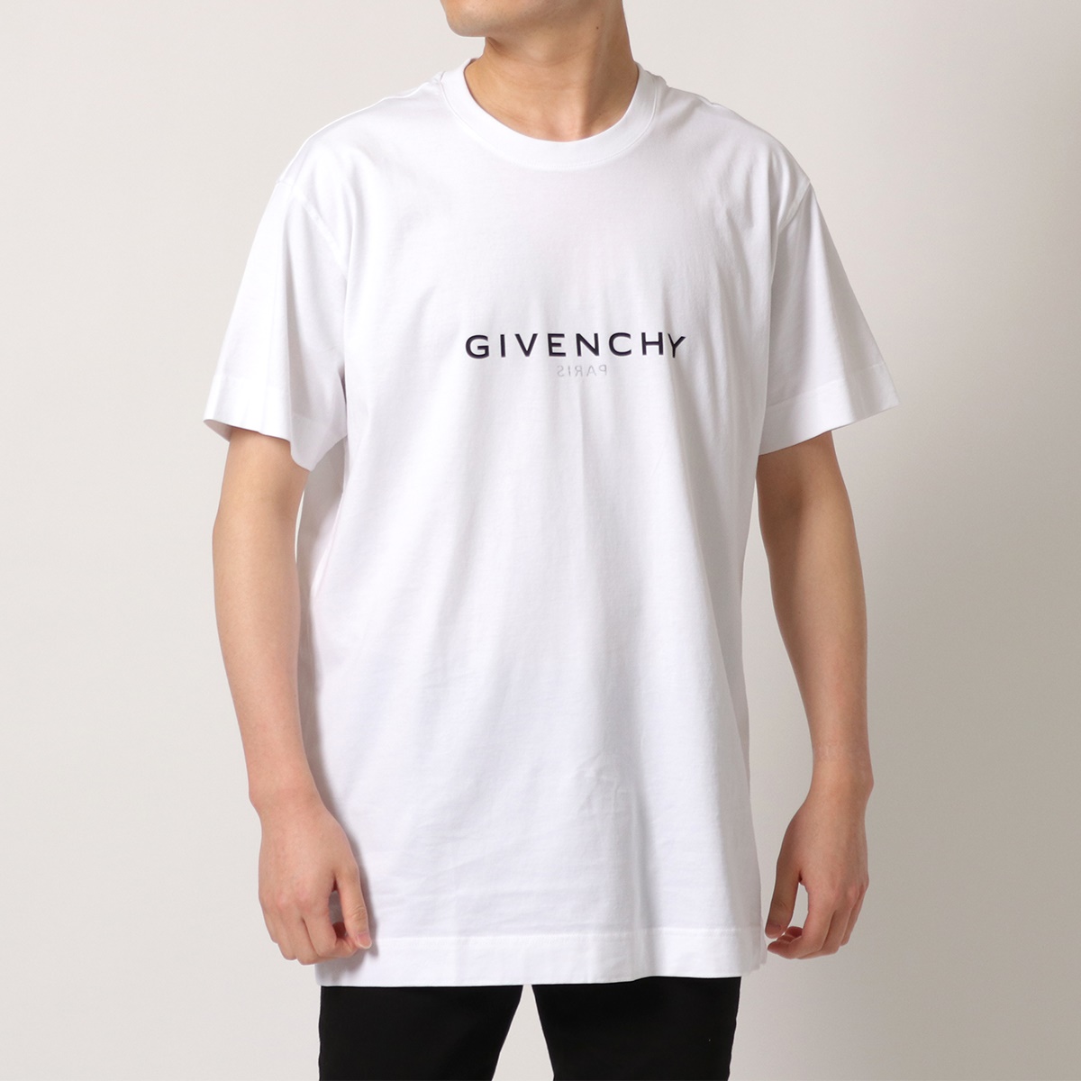 GIVENCHY ジバンシィ Tシャツ BM71533Y6B リバース オーバーサイズ 半袖 クルーネック カットソー ロゴ 100/WHITE |  インポートセレクト musee