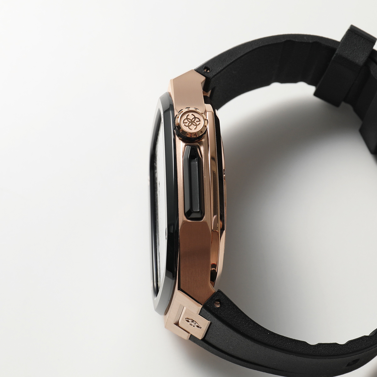 GOLDEN CONCEPT ゴールデンコンセプト Apple Watch Series 7 8 アップルウォッチケース SP41 SP45 メンズ  ステンレススチール ラバーベルト カラー2色【cp_ten】 | インポートセレクト musee