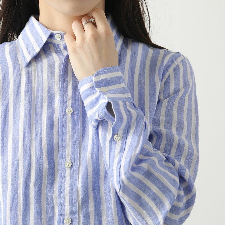 楽天市場 Polo Ralph Lauren ポロ ラルフローレン シャツ レディース 長袖 オックスフォードシャツ ボタンダウン リネン 麻 ポニー 刺繍 ストライプ カラー2色 インポートセレクト Musee