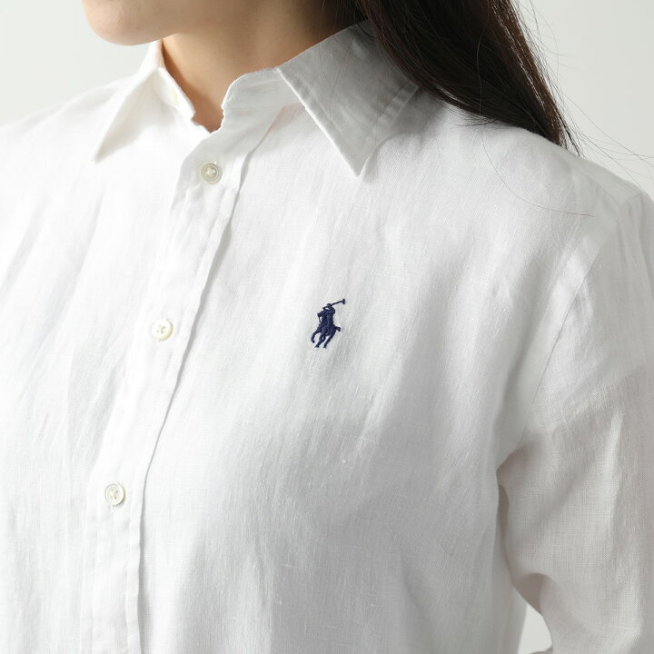 楽天市場 Polo Ralph Lauren ポロ ラルフローレン リネンシャツ レディース 長袖 ボタンダウン 麻 ポニー 刺繍 カラー2色 インポートセレクト Musee