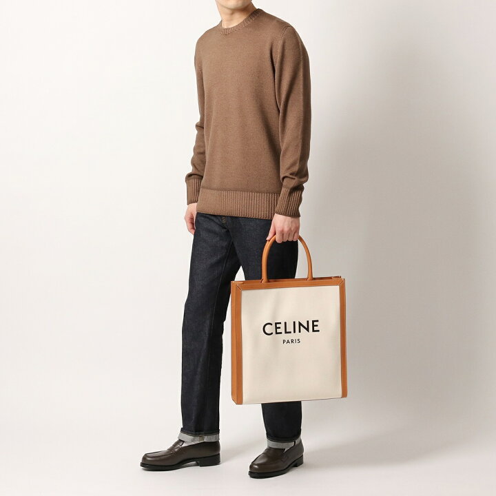 楽天市場 Celine セリーヌ トートバッグ bnz 02nt メンズ 鞄 Vertical Cabas カバ バーティカル キャンバス レザー Natural Tan インポートセレクト Musee