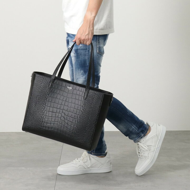 楽天市場 Jimmy Choo ジミーチュウ トートバッグ Deelan Ccl メンズ クロコ型押し レザー スタースタッズ装飾 ロゴ 鞄 Black インポートセレクト Musee