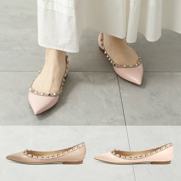 楽天市場】VALENTINO ヴァレンティノ フラットパンプス TW2S0403 VNW  