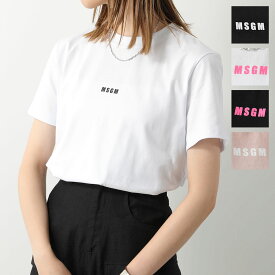 MSGM エムエスジーエム Tシャツ MDM500 レディース 半袖 カットソー クルーネック 丸首 ちびロゴ ロゴT カラー5色【po_fifth】