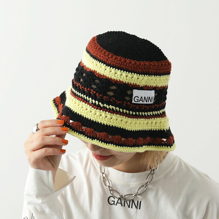 楽天市場】GANNI ガニー バケットハット A4223 5790 レディース 
