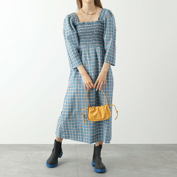 楽天市場】GANNI ガニー ワンピース F6854 6482 レディース チェック  