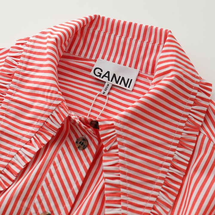 楽天市場】GANNI ガニー シャツ F6770 6475 レディース 長袖 ブラウス 