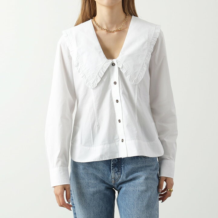 楽天市場】GANNI ガニー シャツ ブラウス F5778 6099 レディース 長袖  