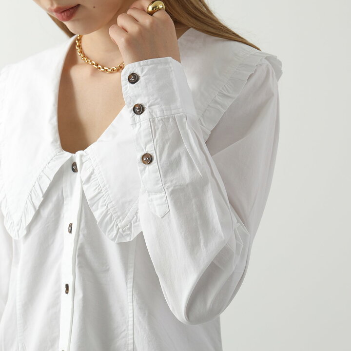 楽天市場】GANNI ガニー シャツ ブラウス F5778 6099 レディース 長袖  