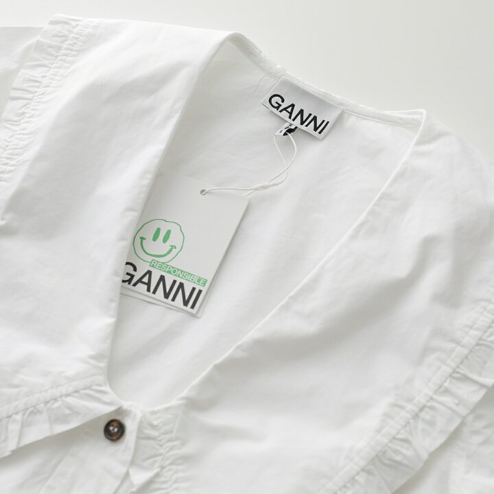 楽天市場】GANNI ガニー シャツ ブラウス F5778 6099 レディース 長袖 