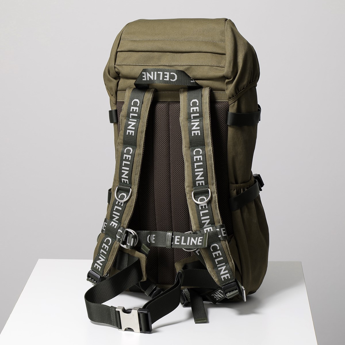 CELINE セリーヌ トラッキングバックパック Trekking 197072DO8.15KH メンズ ロゴ リュック コットン 鞄 Khaki |  インポートセレクト musee