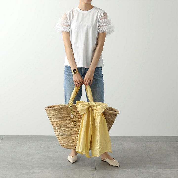 RED VALENTINO レッドヴァレンティノ トートバッグ KNOT ME UP XQ0B0D32 QBB レディース かごバッグ ラフィア ストロー リボン AD6/NaturalVaniglia | インポートセレクト musee