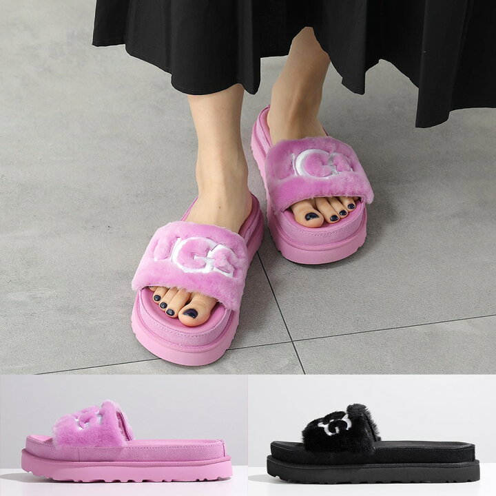楽天市場】UGG アグ サンダル LATON FUR SLIDE レイトン ファー 